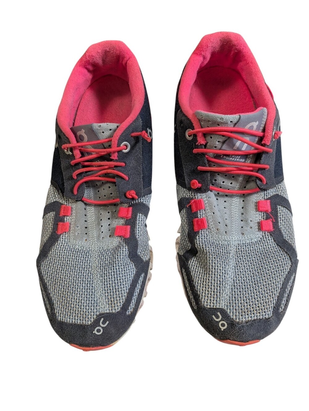 On Swiss Engineering Women's US 9.5 Running Shoes Gray Mesh Athletic Sneakers